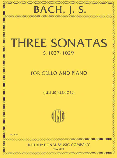 Bach - Three Sonatas for Cello and Piano (INT)