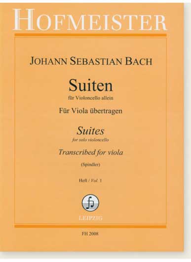 Bach - Suites for Solo Viola Vol. 1 (LEIPZIG)
