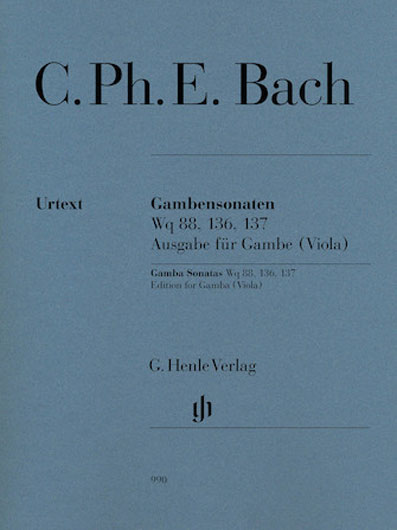 Gamba Sonatas Wq 88, 136, 137