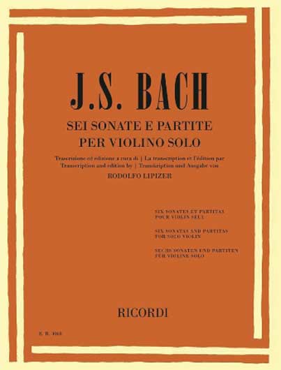 Bach - 6 Sonatas and Partitas for Solo Violin (RICORDI)