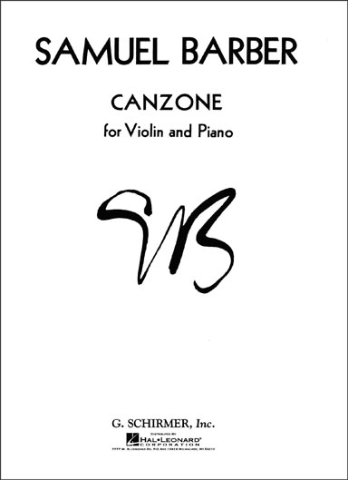 Barber - Canzone for Violin and Piano (SCHIR)