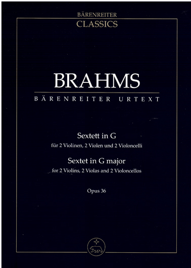 Brahms - String Sextet in G major Op. 36 Study Score (BAR)