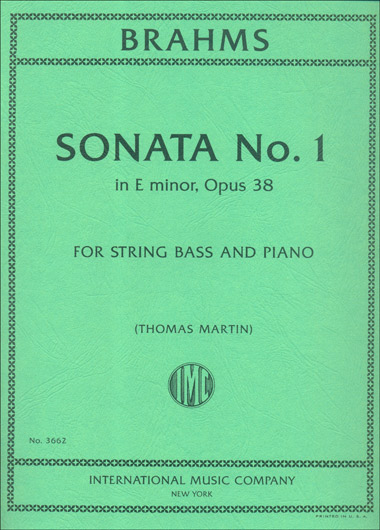 Brahms - Cello Sonata in No.1 in E minor Op. 38 for Bass (INT)
