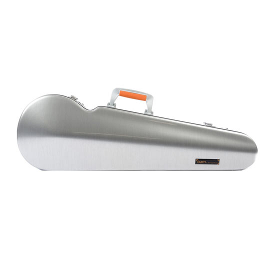 Bam La Defense Hightech Contoured Violin Case -Brushed Aluminium