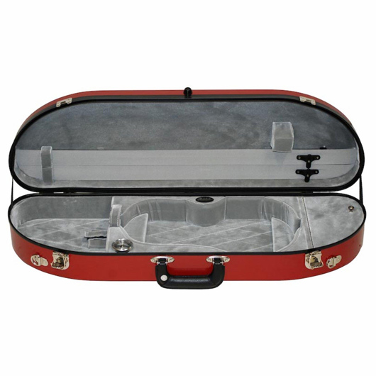 Bobelock Half Moon Fiberglass Violin Case - Red