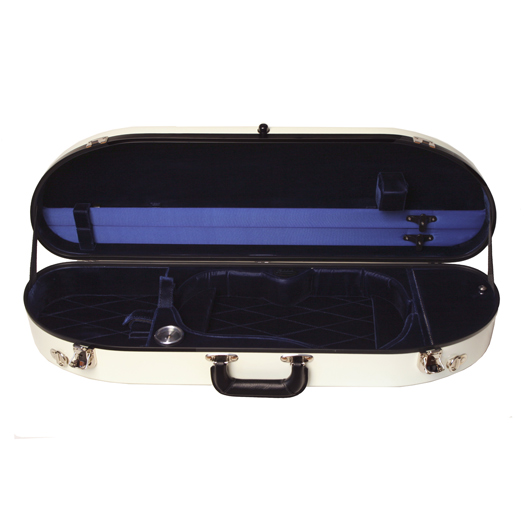 Bobelock Half Moon Fiberglass Violin Case - White