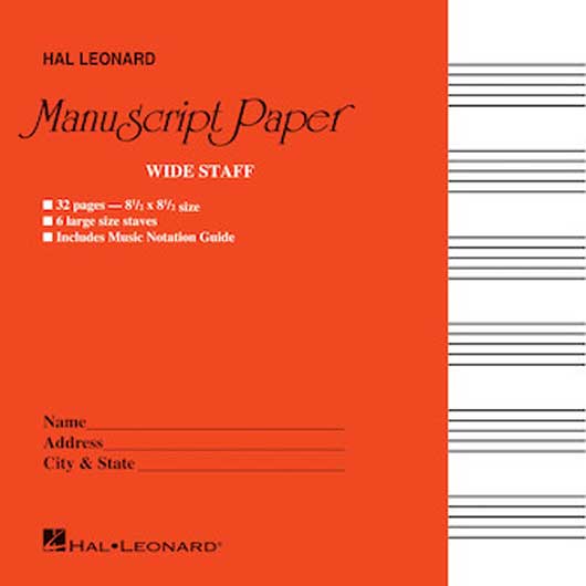 Hal 8.5 by 8.5 Wide Staff Dictation Manuscript Book