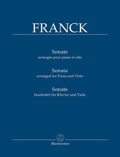 Franck - Sonata arranged for Piano and Viola