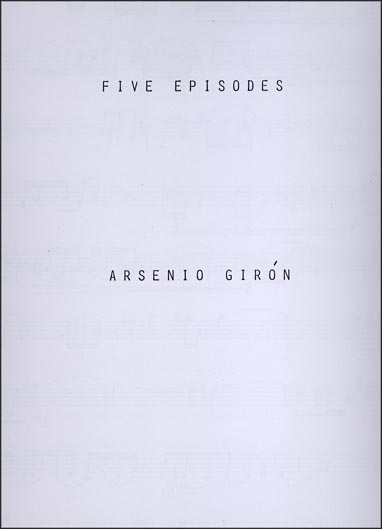 Girón - Five Episodes for Violin and Piano