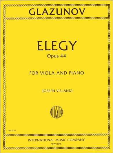 Glazunov - Elegie in G Minor Op. 44 for Viola and Piano (INT)