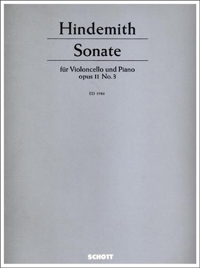 Hindemith - Sonata for Cello and Piano, Op. 11 No. 3 (SCHOTT)
