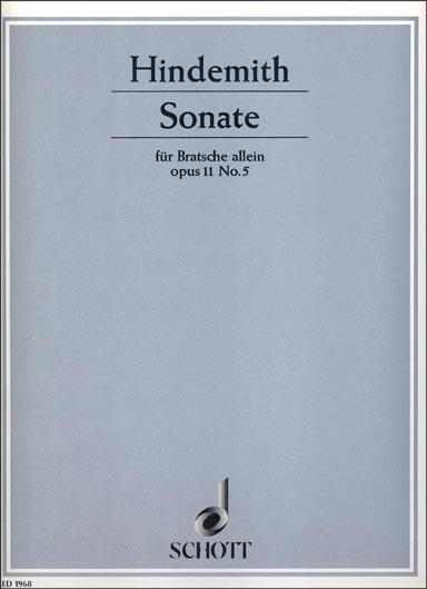 Hindemith - Sonata for Solo Viola, Op. 11 No. 5 (SCHOTT)