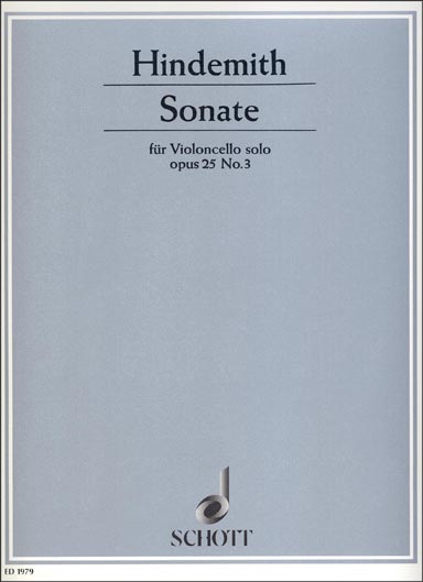Hindemith - Sonata for Solo Cello, Op. 25 No. 3 (SCHOTT)