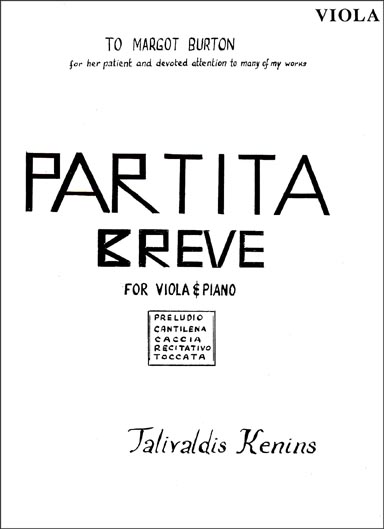 Kenins - Partita Breve for Viola and Piano