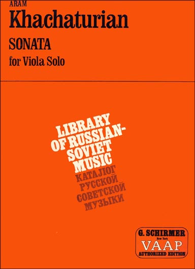 Khachaturian - Sonata for Solo Viola (SCHIR)