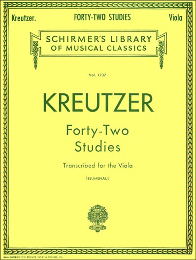 Kreutzer - 42 Etudes for Viola