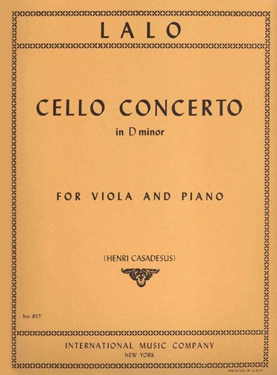 Lalo - Cello Concerto in D minor for Viola and Piano (INT)