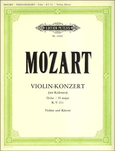 Mozart - Violin Concerto No. 2 in D major, K. 211 (PET)