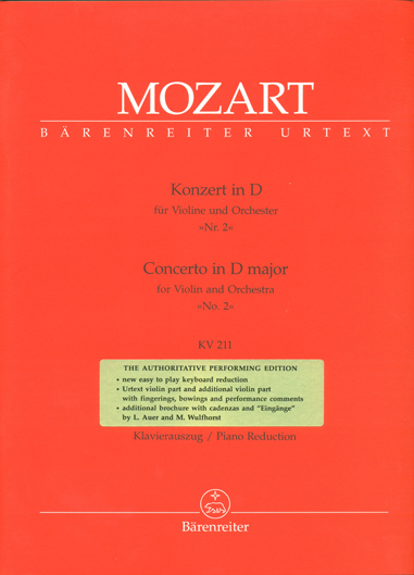 Mozart - Violin Concerto No. 2 in D major, K. 211 (BAR)