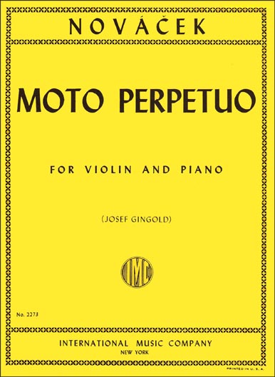 Moto Perpetuo in D for Violin and Piano