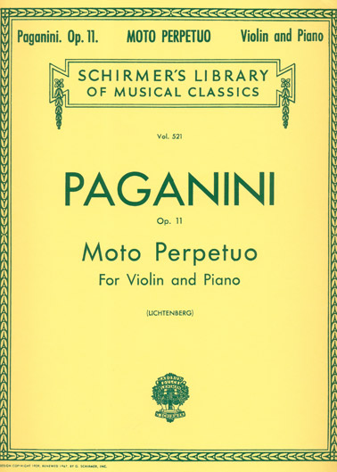 Paganini - Moto Perpetuo Op. 11 for Violin and Piano (SCHIR)