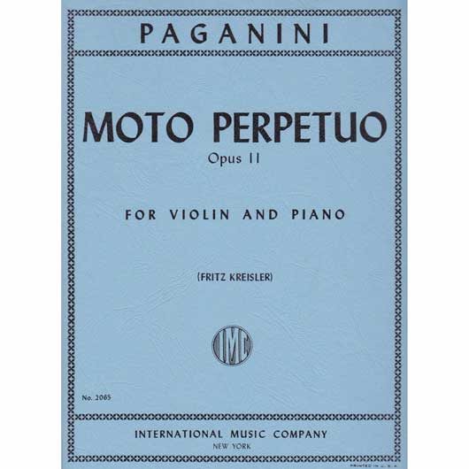 Paganini - Moto Perpetuo Op. 11 for Violin and Piano (INT)