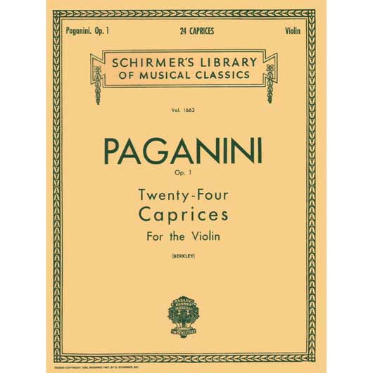 Paganini - 24 Caprices Op. 1 for Solo Violin (SCHIR)