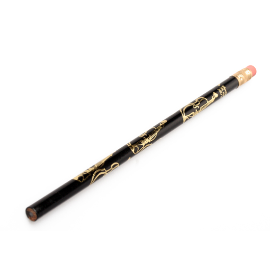 Pencil - Black and gold violin pattern