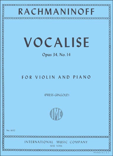 Rachmaninoff - Vocalise Op.34 No.14 for Violin (INT)