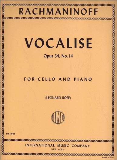 Rachmaninoff - Vocalise Op.34 No.14 for Cello (INT)