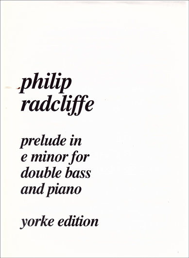 Prelude in E minor for Double Bass and Piano