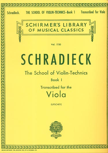 School of Violin-Technics Book 1 Transcribed for Viola