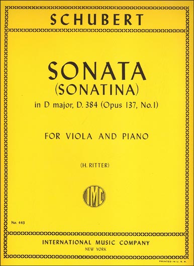 Schubert - Sonata in D major, D.384 (Op.137 No.1)