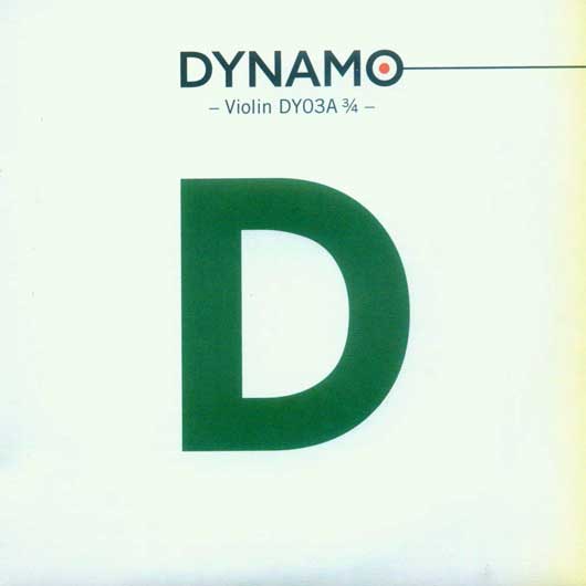 Dynamo Violin String - D - Silver - medium - 3/4 - DY03A