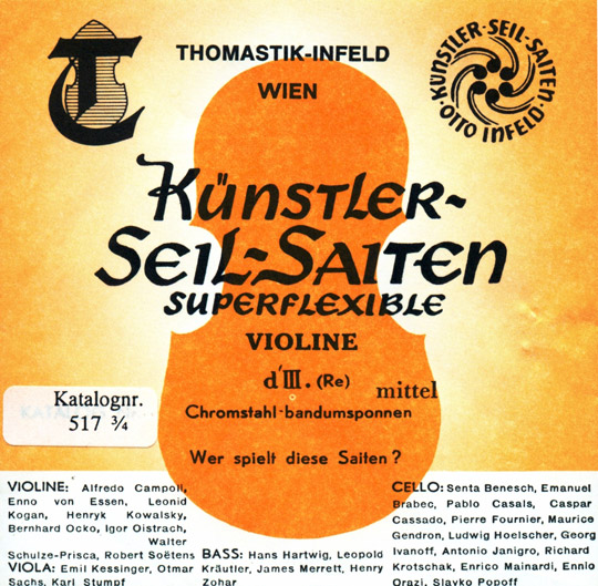 Superflexible Violin D String - medium - 3/4