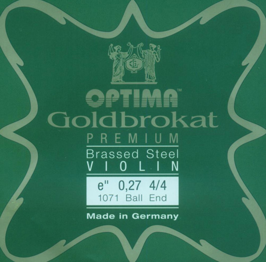 Goldbrokat Premium Brassed Steel Violin String - E27- 4/4 - Ball