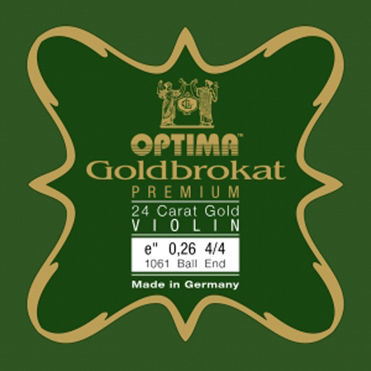 Goldbrokat Premium 24 Carat Gold Violin String - E 26 - 4/4 Ball