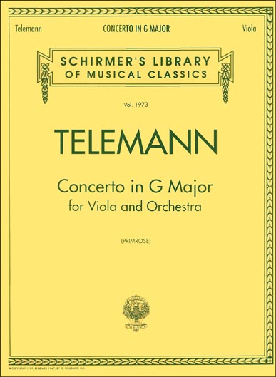 Telemann - Concerto for Viola in G major (SCHIR)