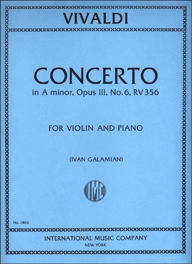 Vivaldi - Violin Concerto in A minor, Op. 3 No. 6, RV 356 (INT)