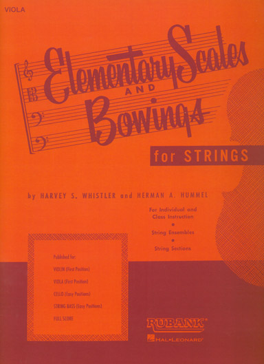 Elementary Scales and Bowings for Strings Viola (Rubank)