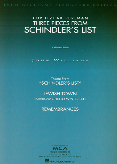 Williams - Three Pieces from Schindler's List for Violin