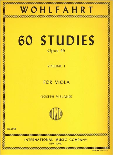 Wohlfahrt - 60 Etudes Op. 45 for Viola - Vol. 1