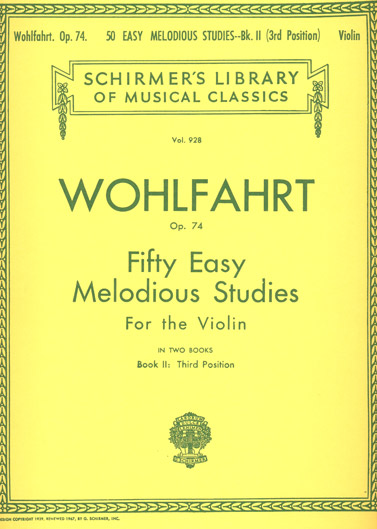 Wohlfahrt - 50 Easy Melodious Studies, Op. 74 - Book 2
