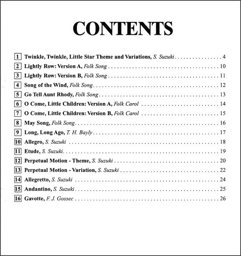 Suzuki - String Quartets for Beginning Ensembles - Volume 1 - Bo