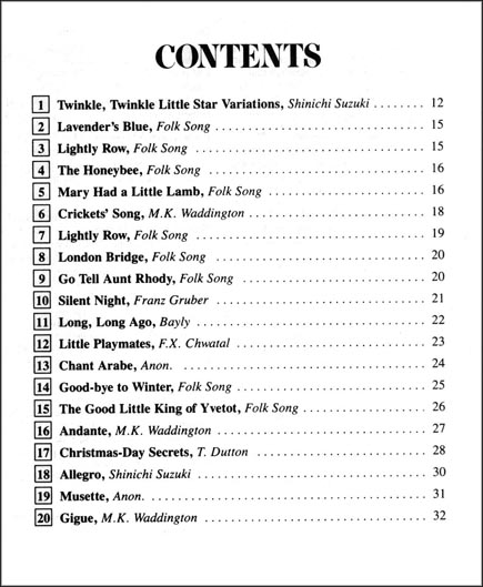 Suzuki Harp School - Volume 1 - Book