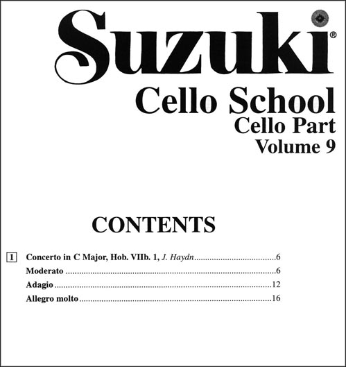 Suzuki Cello School - Volume 9 - Cello Part - Book