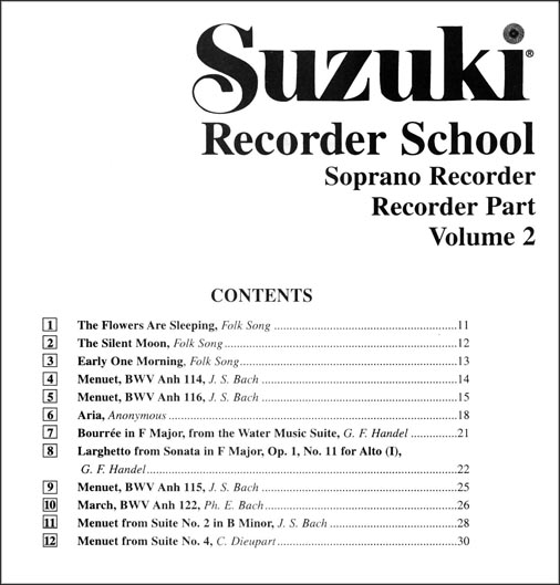Suzuki Recorder School - Soprano Recorder - Volume 2 - Book