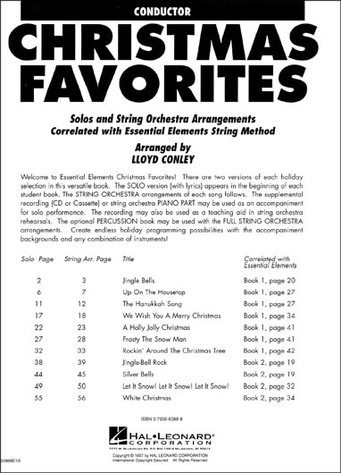 Christmas Favorites for Strings - Score
