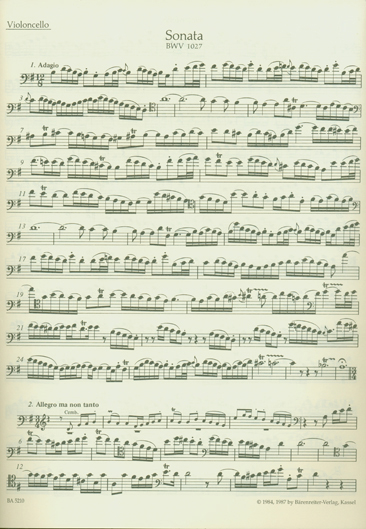 Bach - Three Sonatas for Cello and Harpsichord (BAR)