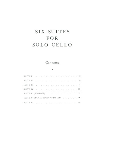 Bach - Suites for Solo Cello BWV 1007-1012 (PRESS)